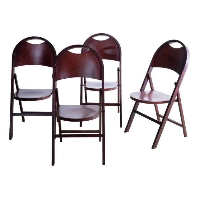 Tric Folding Chairs by Achille and Pier Giacomo Castiglioni, 1960s, Set of 4 For Sale
