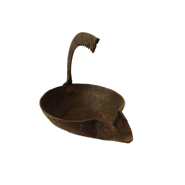 Antique Roman Bronze Oil Lamp For Sale - Image 5 of 7