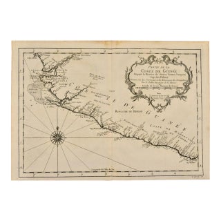 West Coast of Africa, Guinea: An 18th Century Map by Bellin For Sale