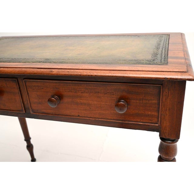 Antique William IV Leather Top Writing Table, 1830 For Sale - Image 10 of 11