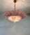 Mid-Century Modern Murano Style Chandelier Ceiling Light Original Palmette, Pink Glasses For Sale - Image 3 of 9