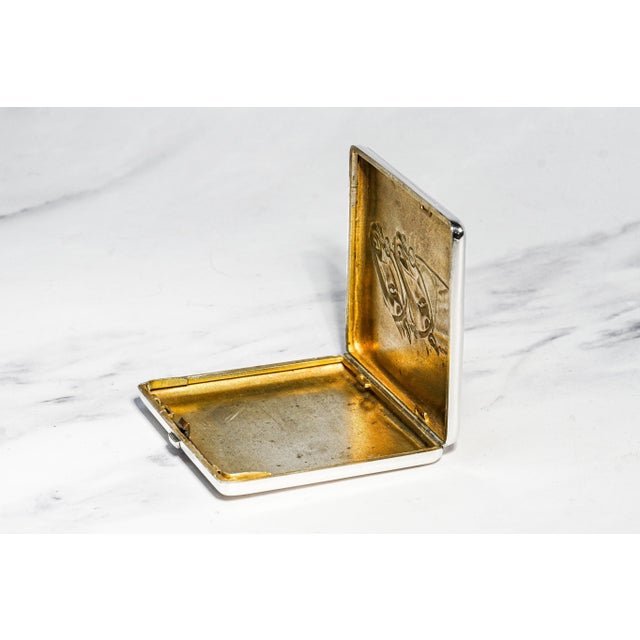 Amazing High Quality Antique Horse Equestrian Theme 875 Imperial Russian Silver Cigarette Case Holder For Sale - Image 10 of 16