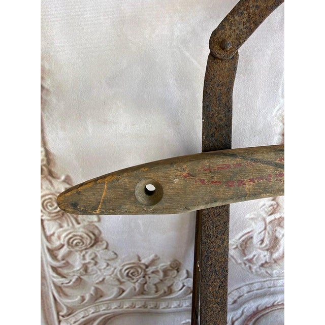 Antique American Wooden Sled With Original Red Graphics For Sale In Los Angeles - Image 6 of 18