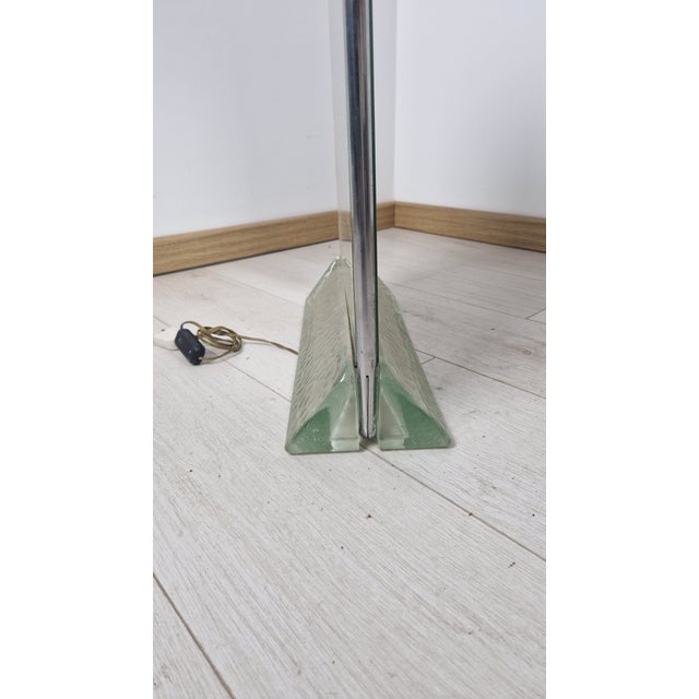 Metal Table Lamp in Glass from Saint Gobain, 1940s For Sale - Image 7 of 18