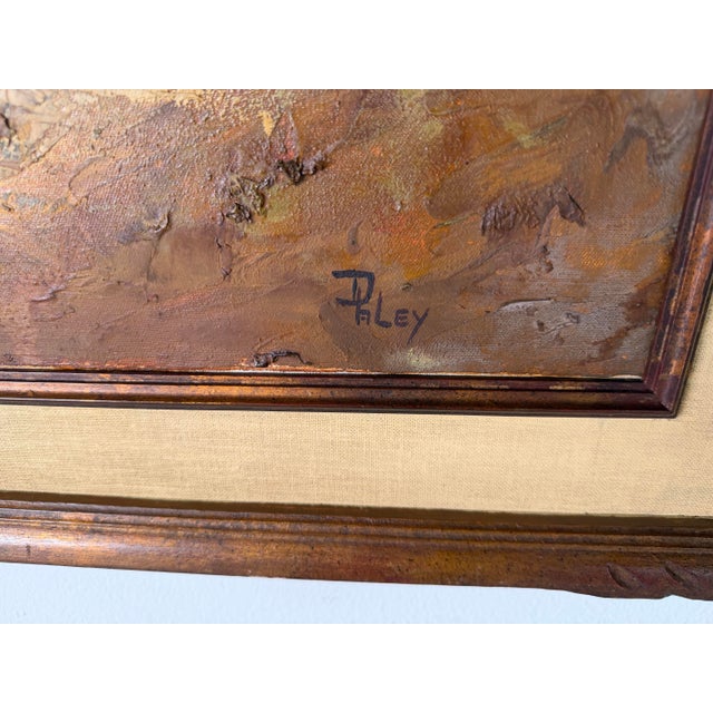 1970s Dhley Impressionist Horses Landscape Oil on Canvas Painting For Sale - Image 10 of 12