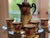 Blue Late 19th Century Nippon Hand-Painted Porcelain Chocolate Pot Set With Cups and Saucers For Sale - Image 8 of 8