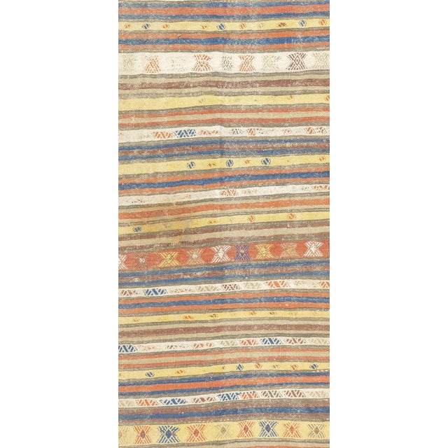 Antique Turkish Kilim Rug 4'9'' x 10'5'' For Sale In New York - Image 6 of 12
