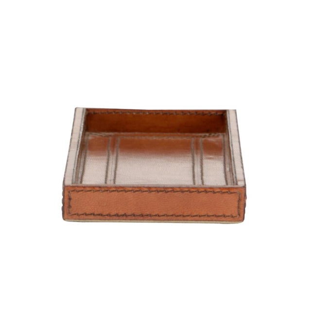 Transitional Leather Valet Tray, Small For Sale - Image 3 of 5