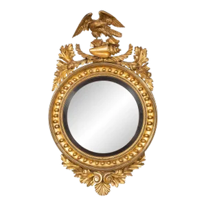 Fine Regency Giltwood Convex Mirror