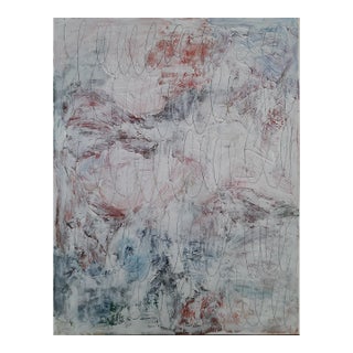 Original Abstract Figurative Oil Painting by Diane Grant | Unframed | Cy Twombly For Sale