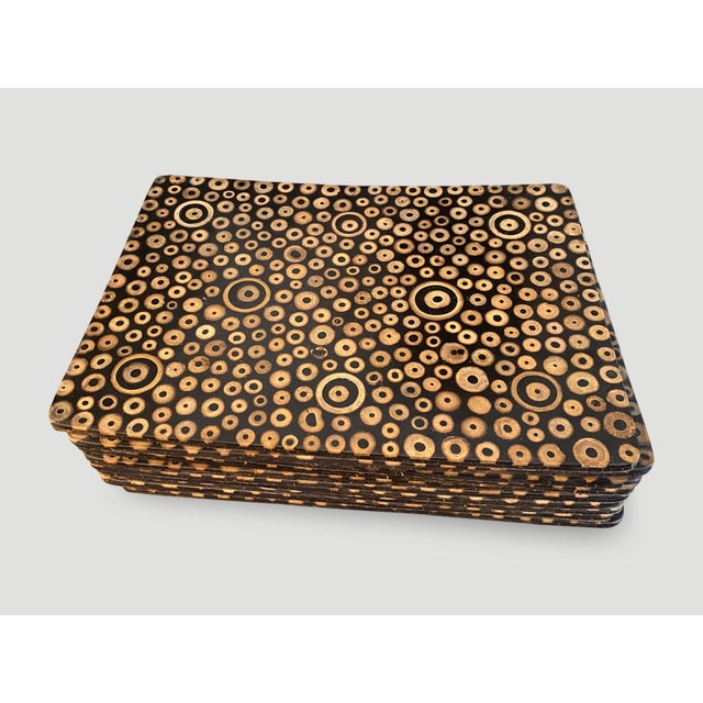 Contemporary Andrianna Shamaris Sliced Bamboo and Resin Placemats For Sale - Image 3 of 5