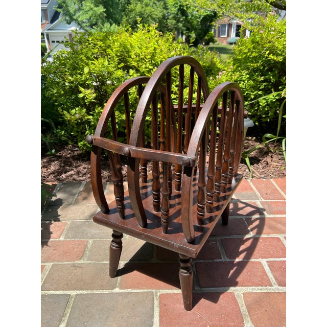 Early 20th Century English Windsor Style Triple Hoop and Turned Spindle ...
