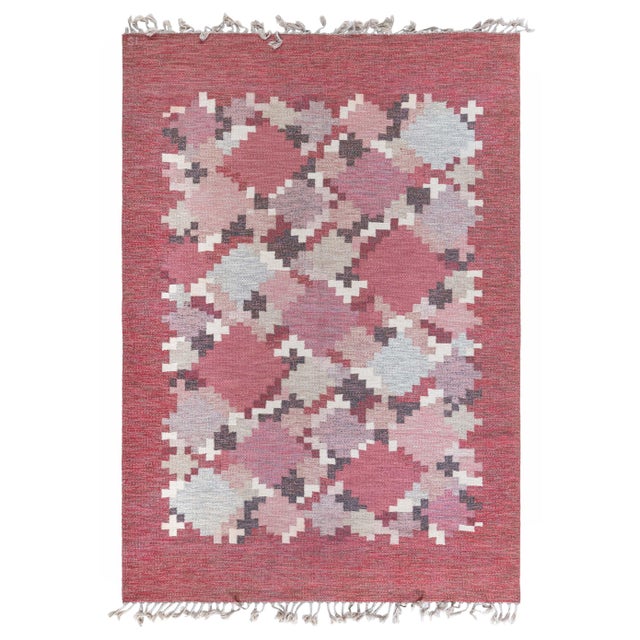 Doris Leslie Blau Vintage Swedish Flat Woven by Ingegerd Silow For Sale