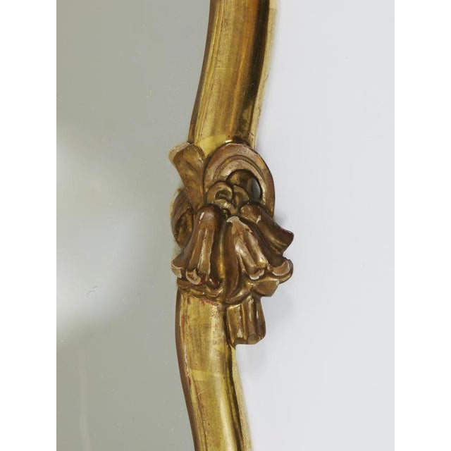 Gold Art Nouveau Handcarved Giltwood Wall Mirror by Max Welz, 1930s For Sale - Image 8 of 18