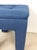 Vintage Blue Upholstered Parsons Style Stool With Tufted Seat For Sale In Philadelphia - Image 6 of 12