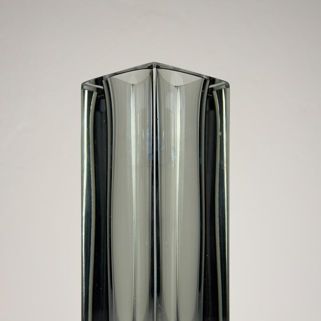 Mid-Century Modern Sommerso Gray Murano Glass Vase, 1970s For Sale - Image 3 of 18