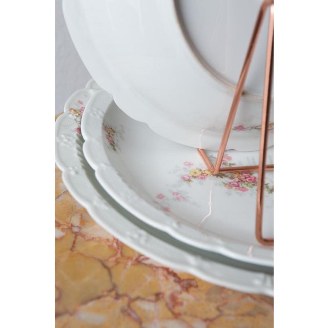 Limoges Porcelain Plates by J. Pouyat, 1910s, Set of 3 For Sale - Image 13 of 15