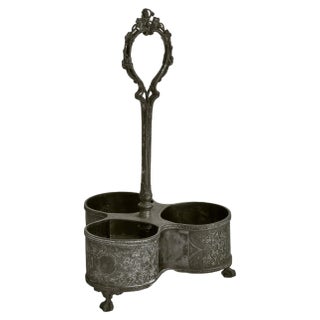 19th Century Bottle Holder in Patinated Silver by Shaw & Fisher, 1890s For Sale