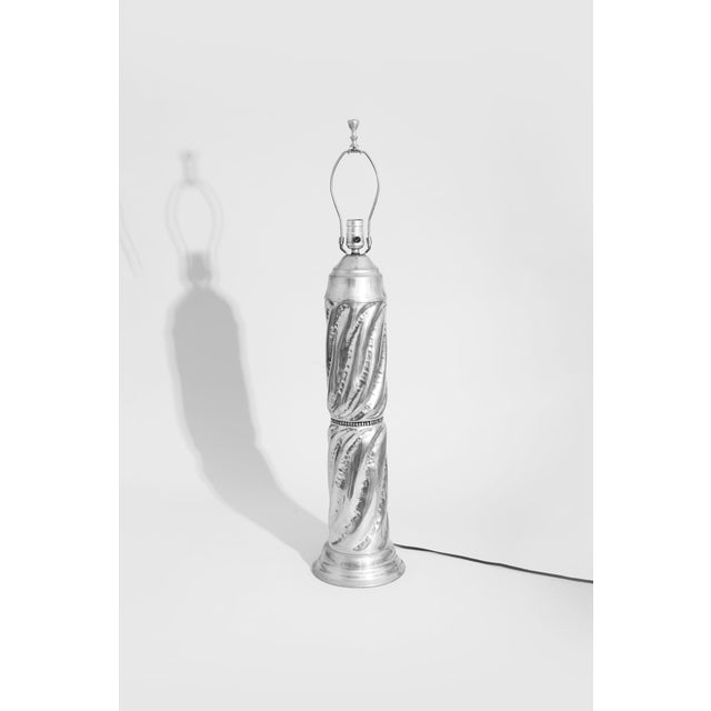 1990s Studio Pewter Lamp Set by Peter Fontier For Sale In Jacksonville, FL - Image 6 of 8