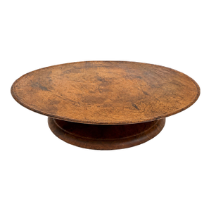 Antique Burl Wood Lazy Susan / Turntable – 13” Diameter