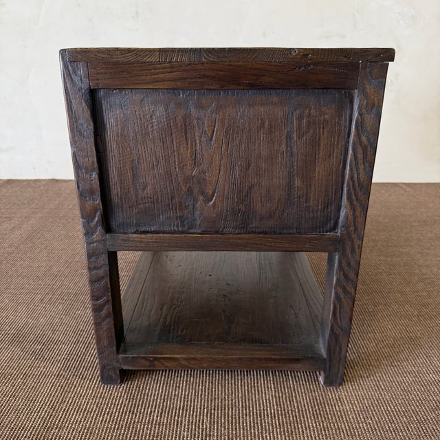 Nathalie II 2 Drawer Reclaimed Elm Nightstand 36″ – Walnut For Sale - Image 4 of 10