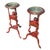 1950s Hollywood Regency Red Mahogany Georgian Wig Plant Stand W/ Drawers Dish, Pair For Sale - Image 4 of 10