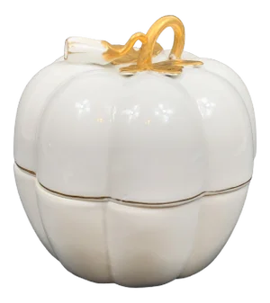 Vintage Lidded Pumpkin Box