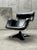 Perhaps one of the most fascinating and our favorite chairs is the "Karuselli" swivel chair with a lacquered fiberglass...