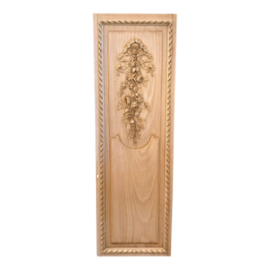 Antique French Carved Bleached Wood Louis XVI Panel