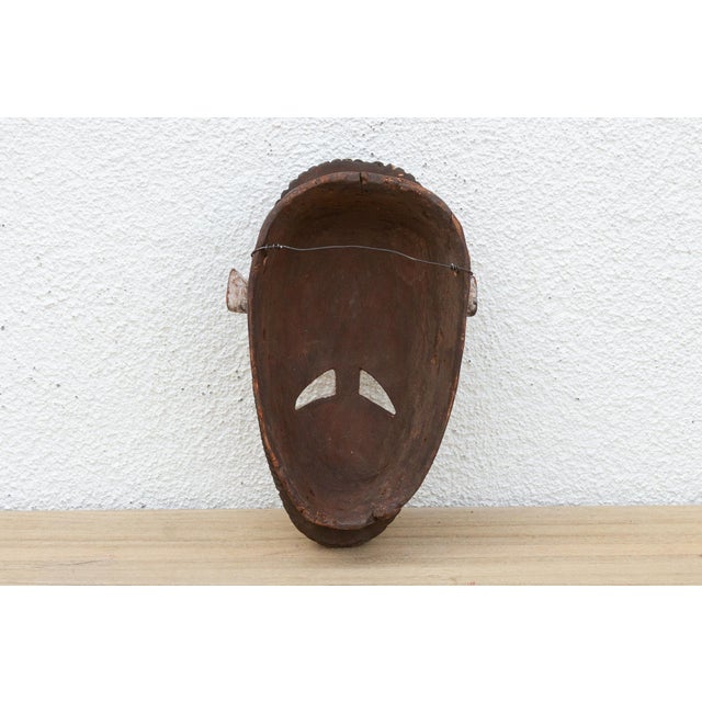Carved & Painted Black & White Mask For Sale In Los Angeles - Image 6 of 8
