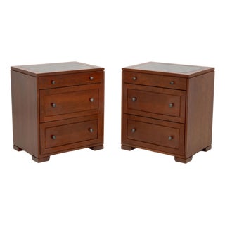 Pair of Copeland Furniture Mahogany Bedside Tables For Sale