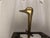 Mid-Century Modern Maison Jansen Style Brass Duck-Head Fireplace Tools & Stand - 5 Pieces For Sale - Image 4 of 12