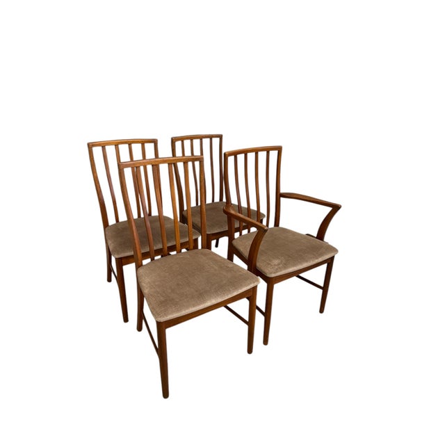Mid-Century Modern 1970s Vintage Mid Century Modern Dining Chair Set of 4 For Sale - Image 3 of 6