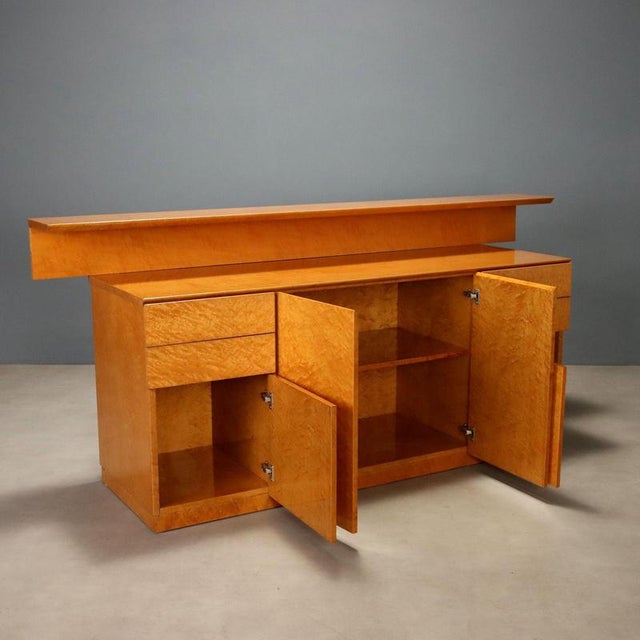 Late 20th Century Burl Wood Sideboard, 1980s For Sale - Image 5 of 8