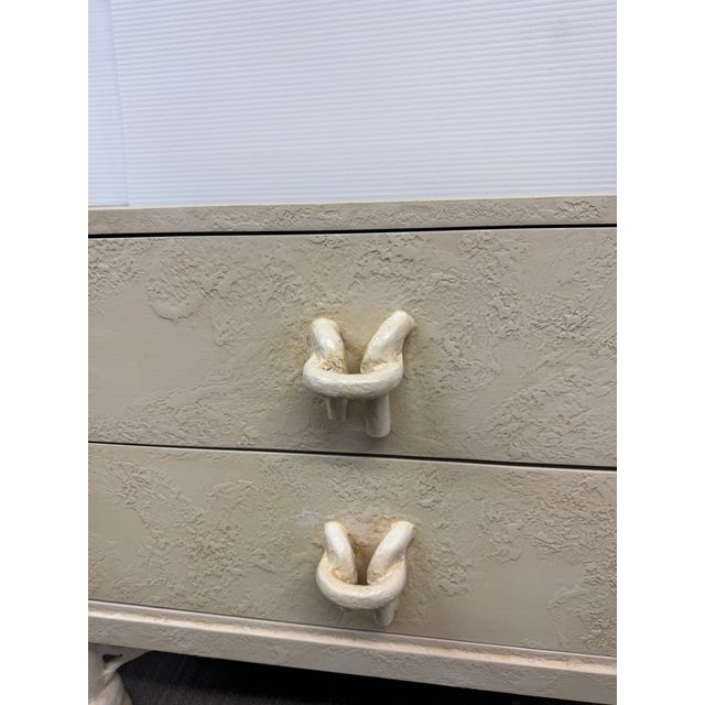 Late 20th Century Post Modern Off-White Nightstands, Pair For Sale - Image 5 of 12