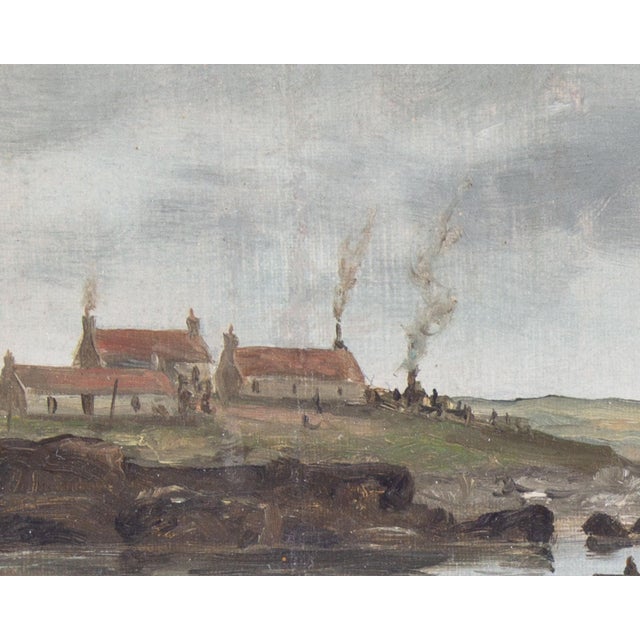 Late 19th Century Oil on Canvas Harbor Painting by Alexander Webster For Sale - Image 5 of 8