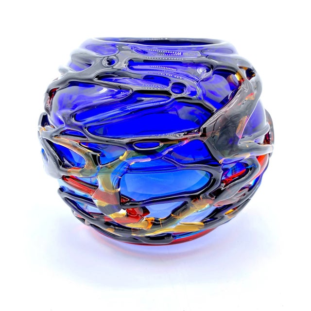 Round Blue Vase from YourMurano For Sale - Image 7 of 7