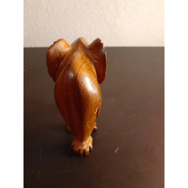This is a Handcarved Wooden 3" Elephant Figurine. Procured at auction