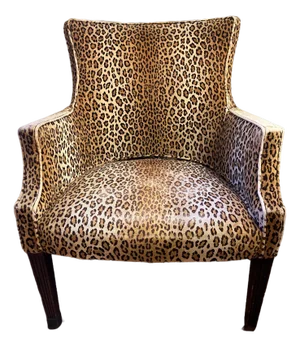 Vintage Leopard Print Armchair