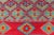 Red Mid 20th Century Unique and Vibrant Turkish Oushak Rug With Colorful and Bright Diamond Design For Sale - Image 8 of 11