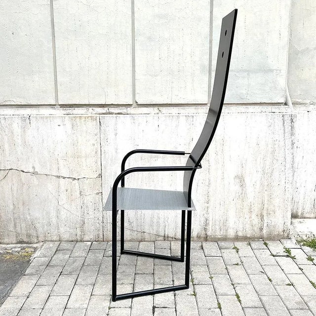 Contemporary Italian Highback Chair, 1980s For Sale - Image 3 of 12