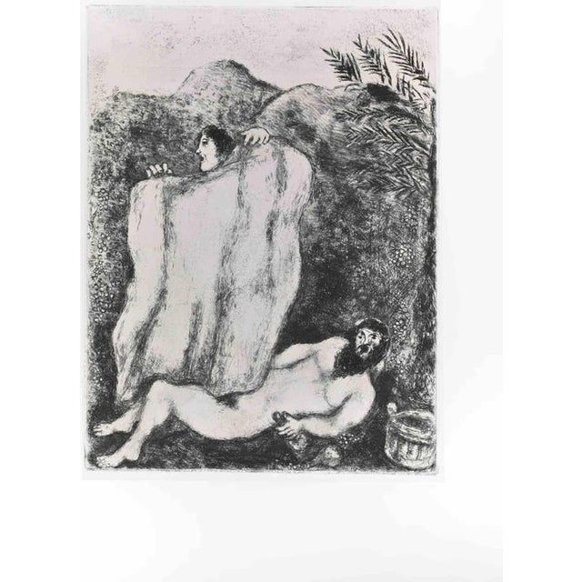 Etching on Montval wove paper, realized by Marc Chagall in 1931-39 and published by Tériade in 1956. Edition of 275+30 out...