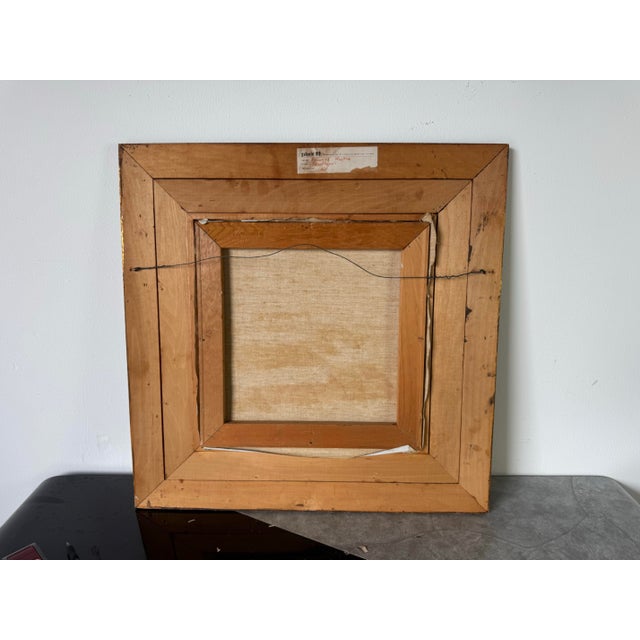 1970s Vintage Abstract Impressionist " Rooftops” Oil on Canvas Painting by Kenneth Norton For Sale - Image 12 of 12