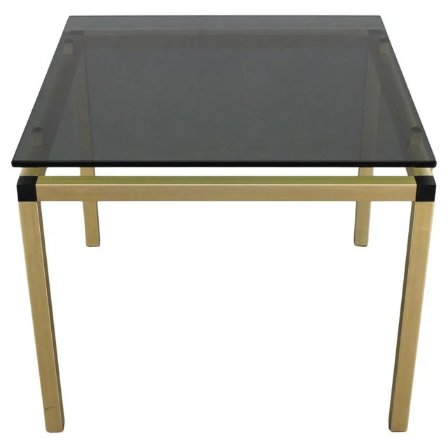 Italian Brass Coffee Table with Smoked Glass Top, 1970s For Sale - Image 11 of 11