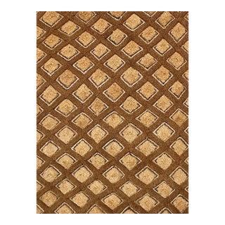 Vintage African Tribal Kuba Kasai Velvet Raffia Textile 24" by 20.5" For Sale