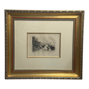 Francisco De Goya Etching Framed “Yo Lo Vi” (Plate 44, Los Desastres De La Guerra) — 20th-Century Restrike Etching Guerra