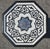 Moroccan White and Black Moroccan Hand-Painted Accent Table For Sale - Image 3 of 6