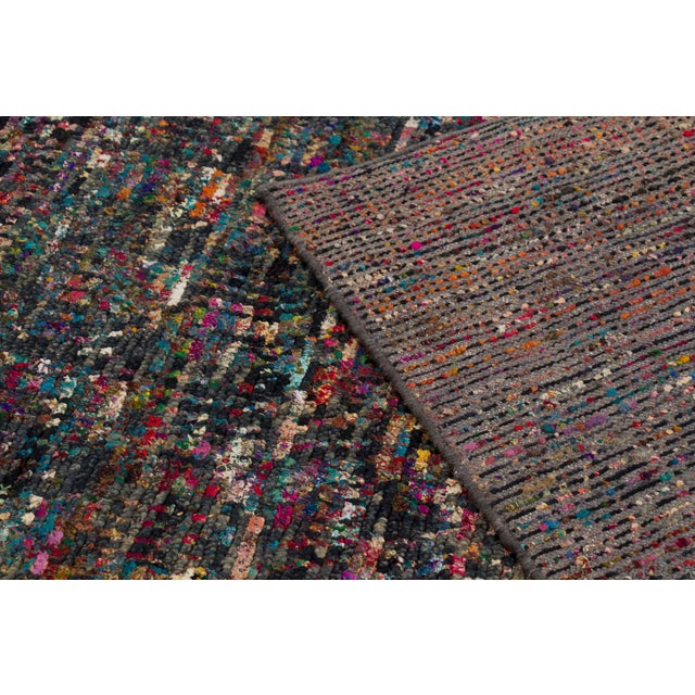 Textile Contemporary Textured Mosaic Wool & Natural Silk Rug by Rug & Kilim, India For Sale - Image 7 of 9