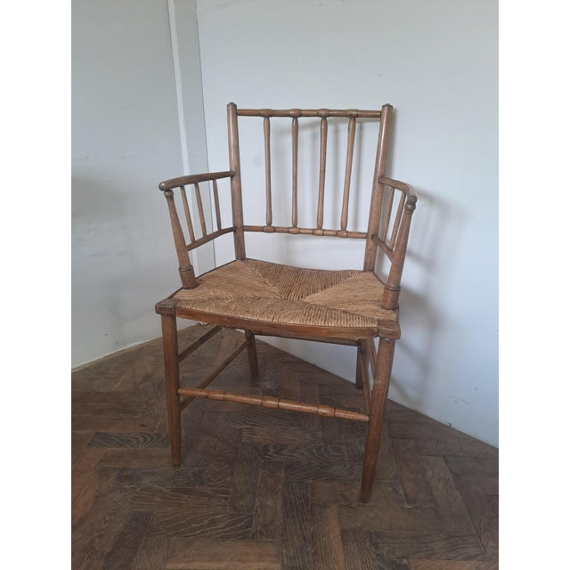 English Ash Sussex Armchair, 1860 For Sale - Image 6 of 6