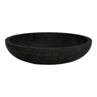Organic Modern Dark Gray Indoor/Outdoor Ashen Earth Bowl For Sale